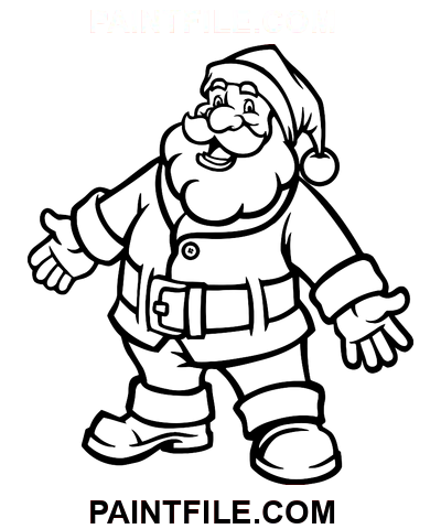 Besorgter Weihnachtsmann Weihnachten Ausmalbild