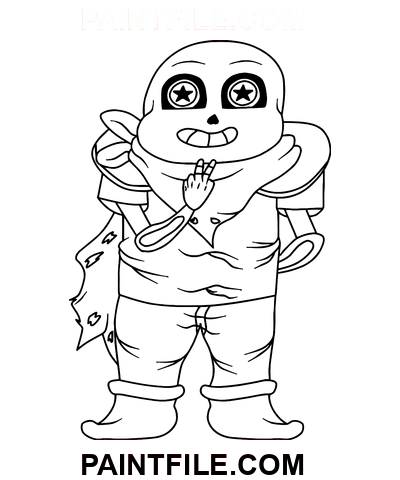 Lustige Sans Ausmalbild