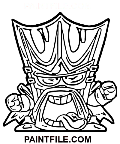 Niedliche handgezeichnete Superzings Ausmalbild