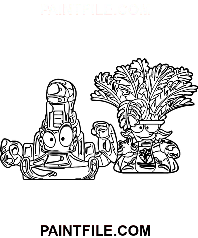 Superzings Handzeichnung Ausmalbild