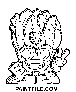 Superzings Glücksblatt Ausmalbild