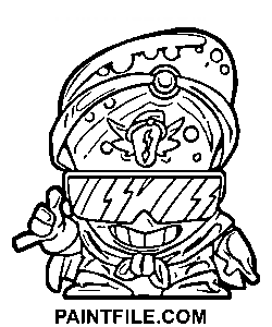 Superzings Ohrfeige Ausmalbild