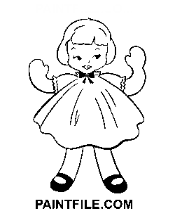 Stoffpuppe für Mädchen Ausmalbild