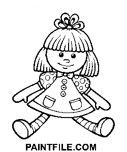 Stoffpuppen-Vorlage Ausmalbild