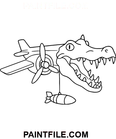Hirnfäule Bombardiro Krokodil Ausmalbild