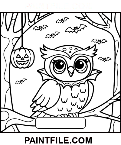 Cartoon Niedliche gruselige Zeiten Ausmalbild