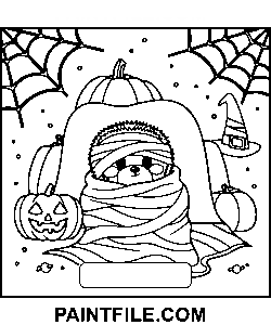 Cartoon Gruselzeiten Ausmalbild
