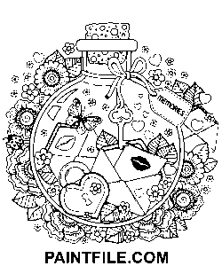 Life Inside Jar zur Stressbewältigung Ausmalbild