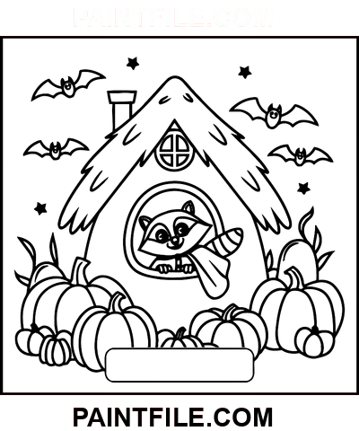Spooky Times Zeichnung Ausmalbild