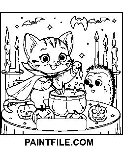 Gruselige Zeiten für künstlerische Köpfe Ausmalbild