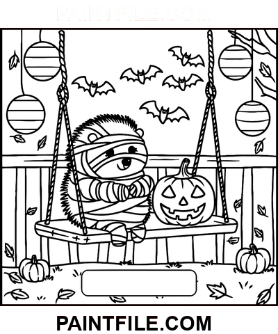 Gruselige Zeiten für kreatives Spielen Ausmalbild