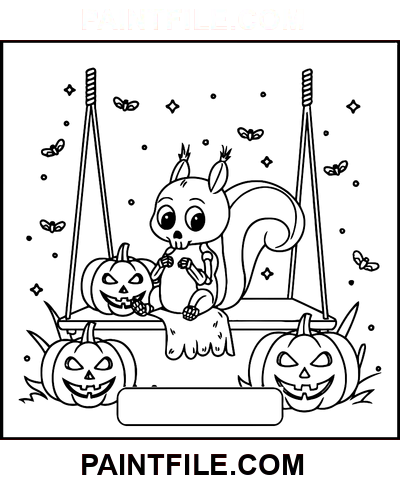 Gruselige Zeiten für Familienaktivitäten Ausmalbild