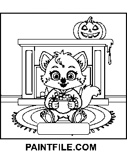 Gruselige Zeiten für kleine Künstler Ausmalbild