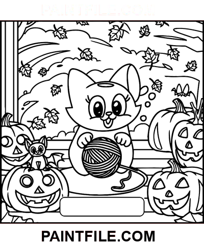 Gruselige Zeiten für ruhige Momente Ausmalbild