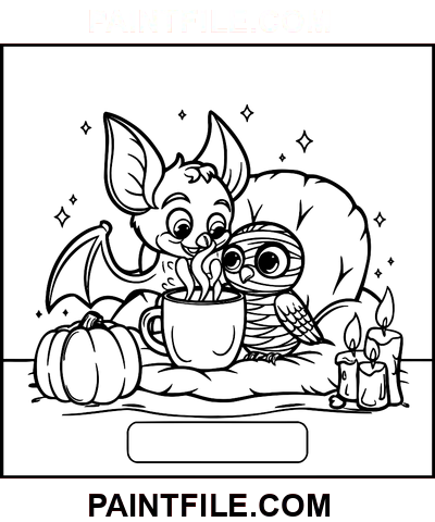 Gruselige Zeiten pdf Ausmalbild