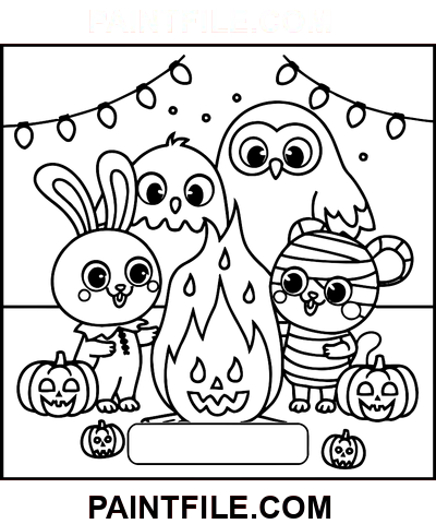Wunderbare gruselige Zeiten Ausmalbild