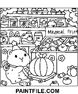 Bezauberndes Wasserschwein und Freunde Ausmalbild