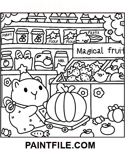 Bezauberndes Wasserschwein und Freunde Ausmalbild