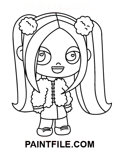 Mädchenhafte Avatar-Welt Ausmalbild