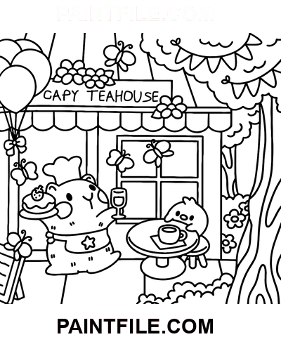 Capydays für schlaue Kinder Ausmalbild