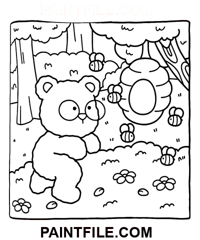 Kuschelige Häschen für kreatives Spielen Ausmalbild