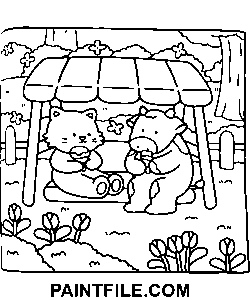Gemütliche Hunnies für Enthusiasten Ausmalbild