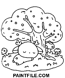 Gemütliche Waldecken für kreative Ruhe Ausmalbild