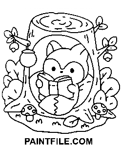 Gemütliche Waldecken für Familienzeit Ausmalbild
