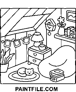 Niedlich und einfach für interaktiven Spaß Ausmalbild
