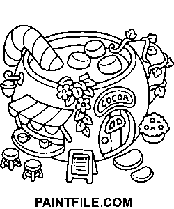 Niedlich und einfach zum Entspannen Ausmalbild