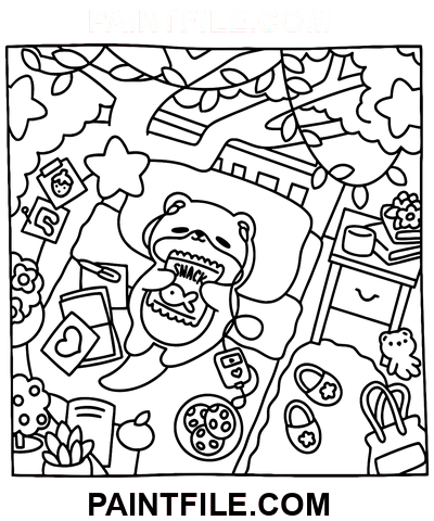Traumhafte Tage für kreative Ruhe Ausmalbild