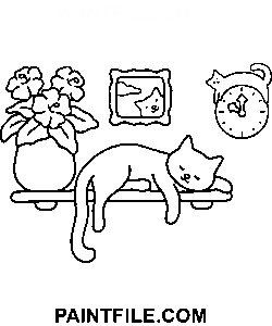 Lustige Katzenmomente Ausmalbild