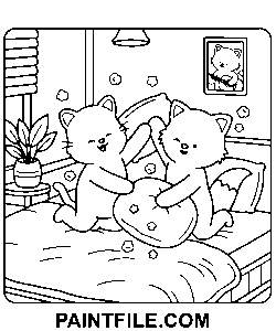 Aktivitäten für die Familie mit Pfoten und Herzen Ausmalbild