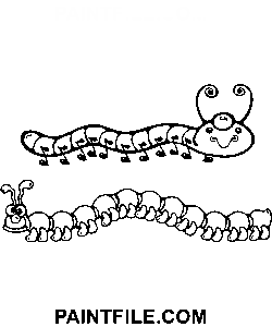 Zeichnung Niedliche Raupe Ausmalbild