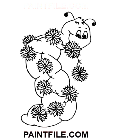 Zeichnung Strichzeichnung Zeichnung Raupe Ausmalbild