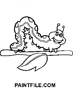 Lustige Raupe Ausmalbild