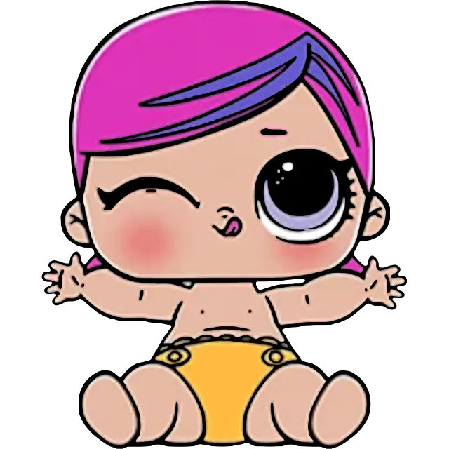 Lol Baby Lil como se fosse um bebê para colorir - Desenhos para