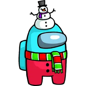 Boneco de neve imagem colorida