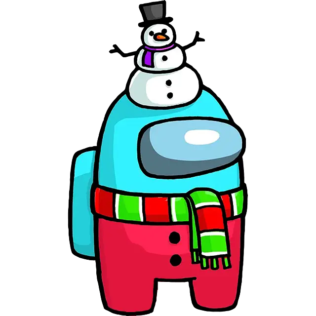 Boneco de neve imagem colorida