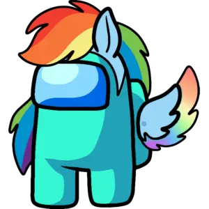 Pônei Rainbow Dash imagem colorida