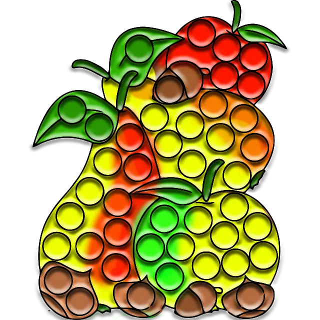 Desenho De Lindo Par Páginas Para Colorir Frutas Animado Com