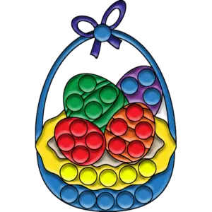 Ovos de Páscoa Pop-it imagem colorida