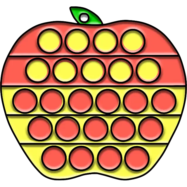 Apple Pop It imagem colorida