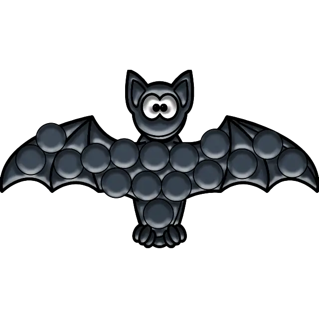 Morcego Pop-it imagem colorida