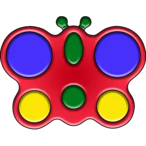 Borboleta de covinha simples imagem colorida