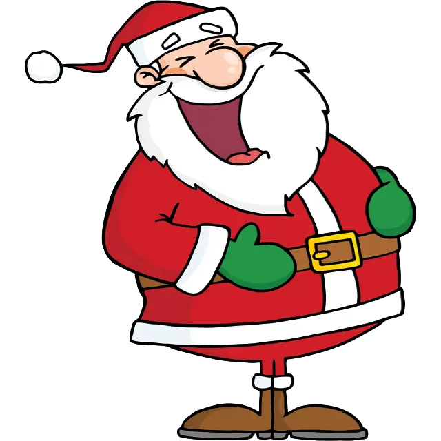 Papai Noel ri imagem colorida