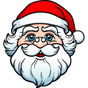 Rosto do Papai Noel imagem colorida