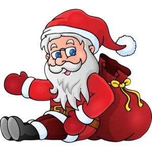 Papai Noel bonito dos desenhos animados imagem colorida