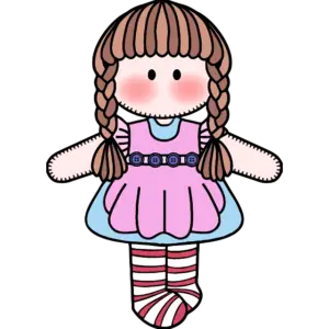 Rag Toy Doll colored