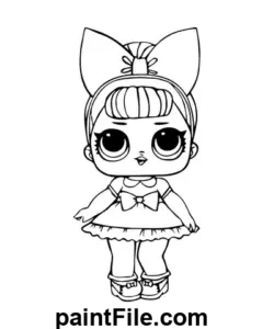 Fancy Glitter Doll coloring page